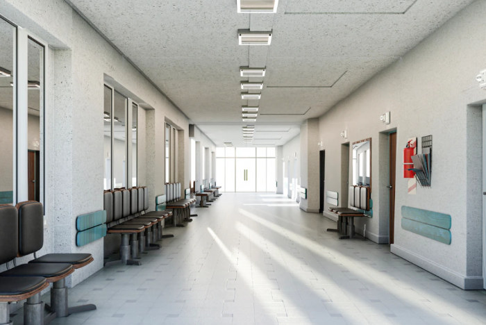edificio-pasillo. Servicios de Arquitectura